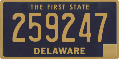 DE license plate 259247