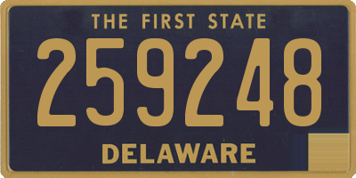 DE license plate 259248