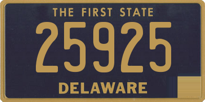 DE license plate 25925