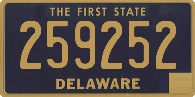 DE license plate 259252