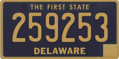 DE license plate 259253
