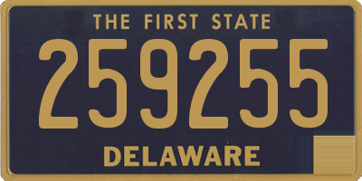 DE license plate 259255