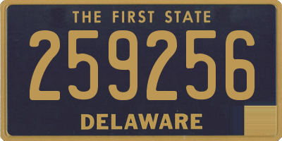 DE license plate 259256