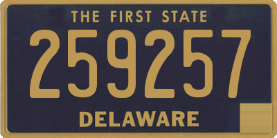 DE license plate 259257