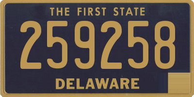 DE license plate 259258