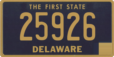 DE license plate 25926