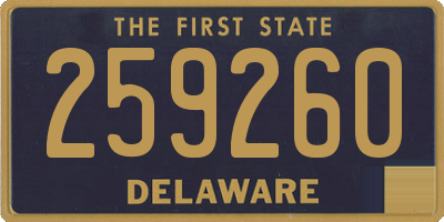 DE license plate 259260