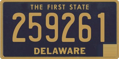 DE license plate 259261