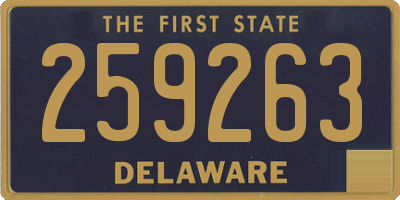 DE license plate 259263