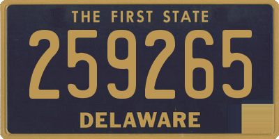 DE license plate 259265