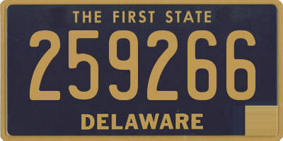 DE license plate 259266