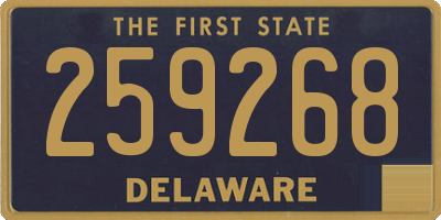 DE license plate 259268