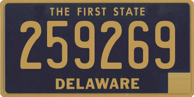 DE license plate 259269