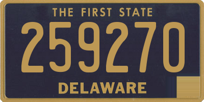 DE license plate 259270