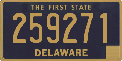 DE license plate 259271