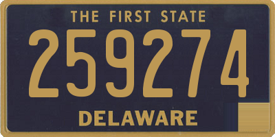 DE license plate 259274