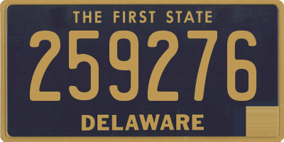 DE license plate 259276