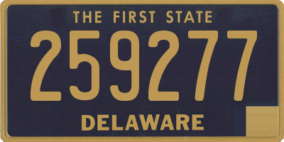 DE license plate 259277