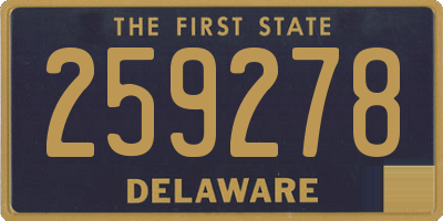 DE license plate 259278