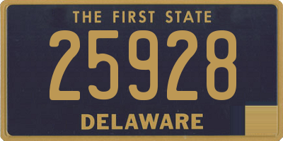 DE license plate 25928