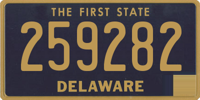 DE license plate 259282