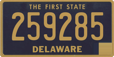 DE license plate 259285