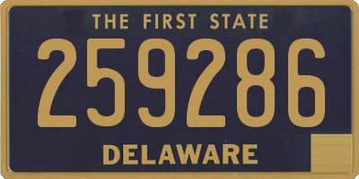 DE license plate 259286