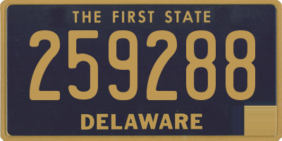 DE license plate 259288