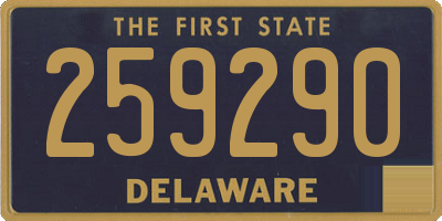 DE license plate 259290