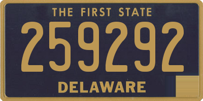 DE license plate 259292