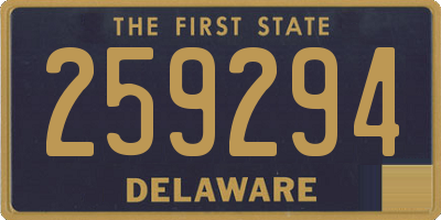 DE license plate 259294