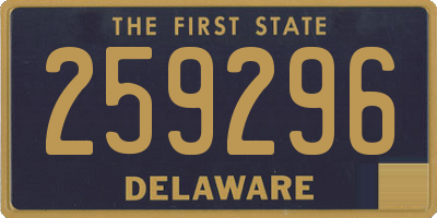 DE license plate 259296