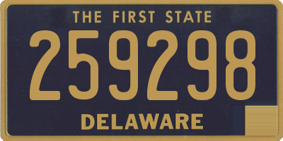 DE license plate 259298