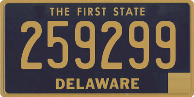 DE license plate 259299