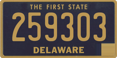 DE license plate 259303