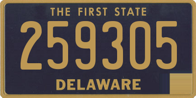 DE license plate 259305