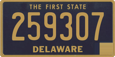 DE license plate 259307