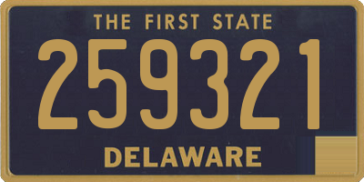 DE license plate 259321
