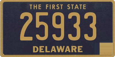 DE license plate 25933