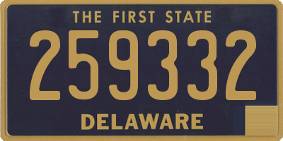 DE license plate 259332