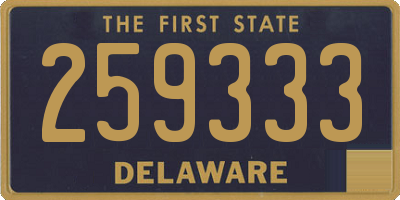 DE license plate 259333