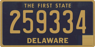 DE license plate 259334