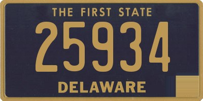 DE license plate 25934