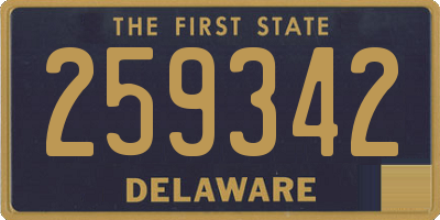 DE license plate 259342