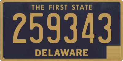 DE license plate 259343
