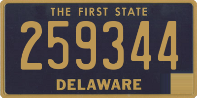 DE license plate 259344