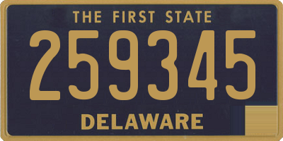 DE license plate 259345