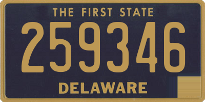 DE license plate 259346