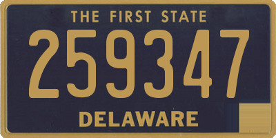 DE license plate 259347