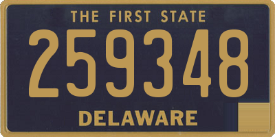DE license plate 259348